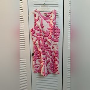 Anthropologie Pink Floral Romper